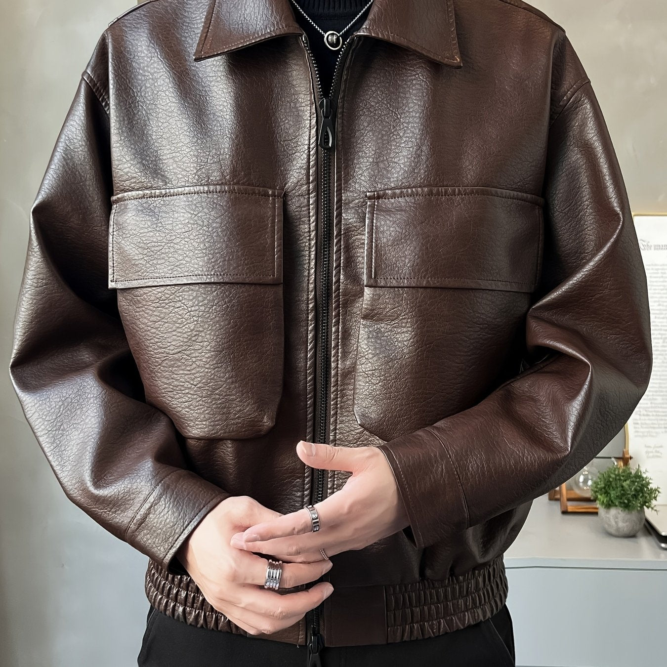 Saint Soul Men's Faux Leather Jacket