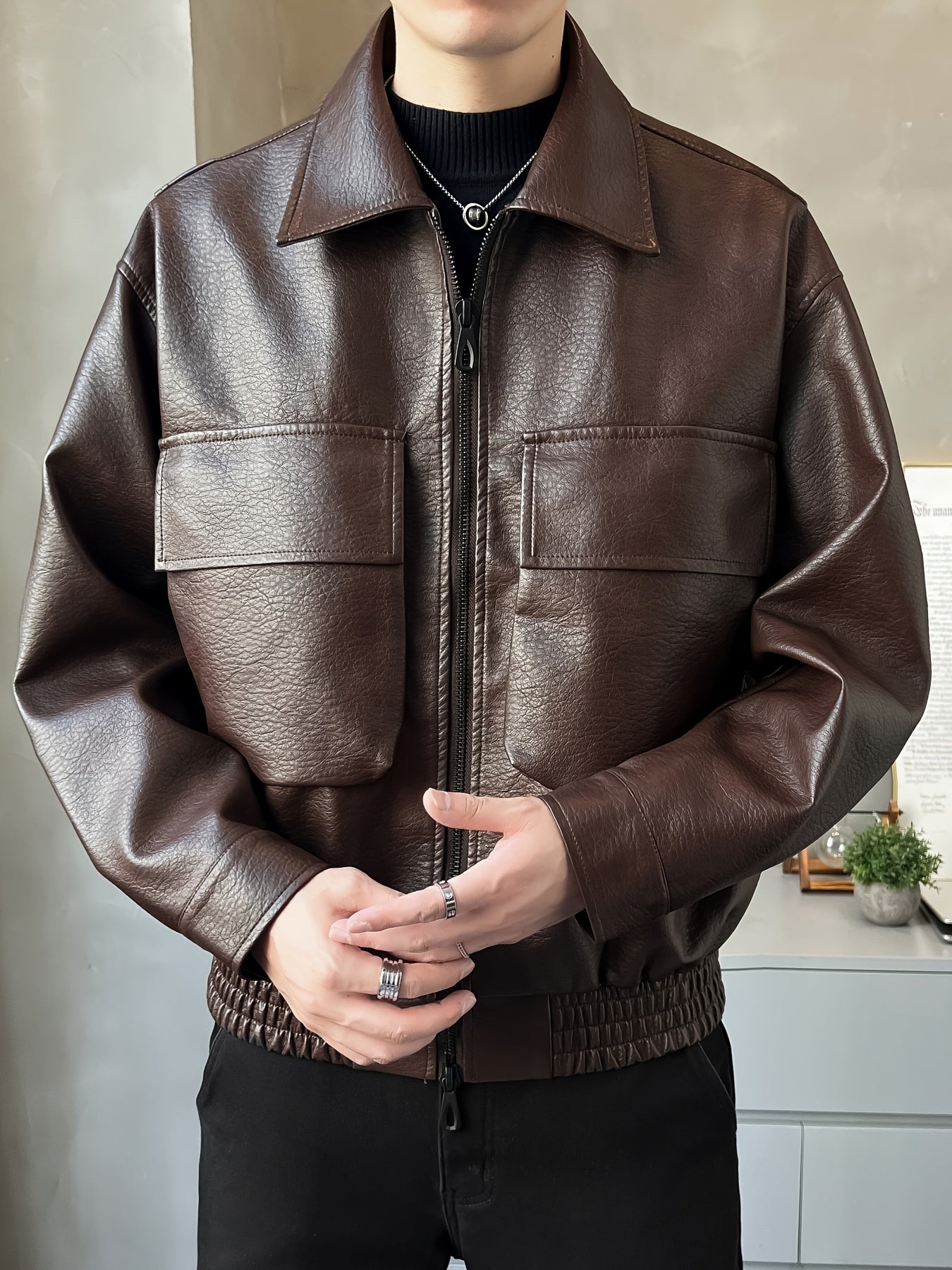 Saint Soul Men's Faux Leather Jacket