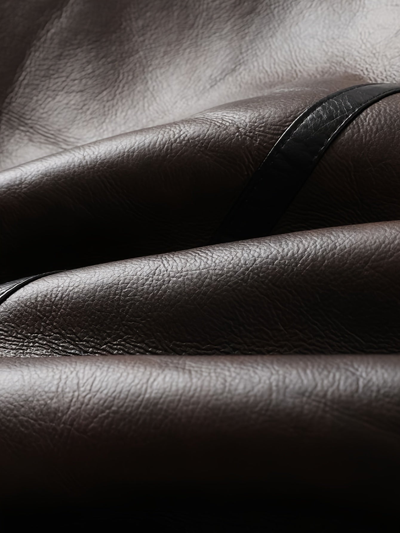 Men's Casual Jacket with Fleece Lining - Brown Bomber Style