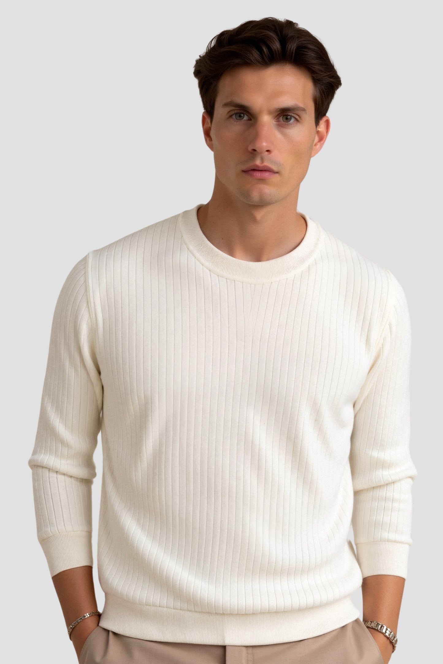 Averyton | Ribbed Knit Men's Long Sleeve Sweater