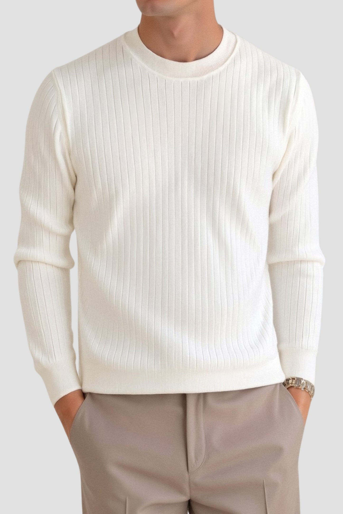 Averyton | Ribbed Knit Men's Long Sleeve Sweater