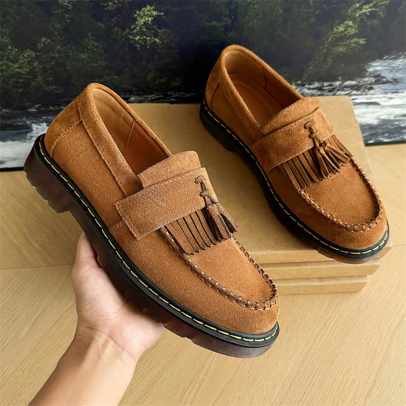 Heritage Elegance Suede Loafer with Tassels