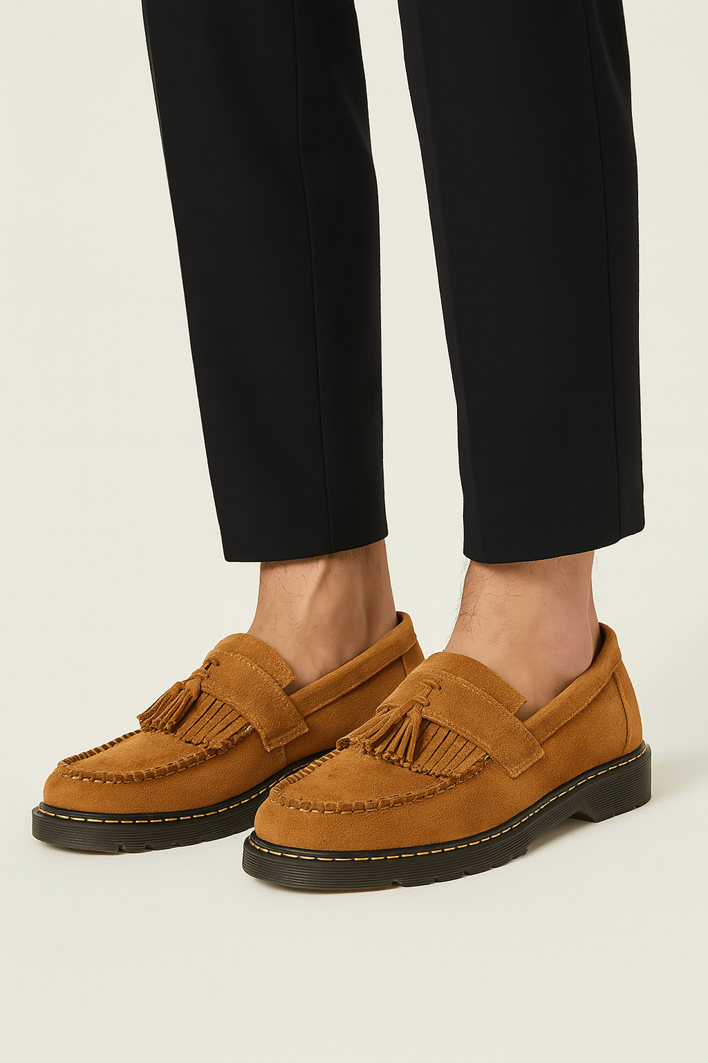 Heritage Elegance Suede Loafer with Tassels