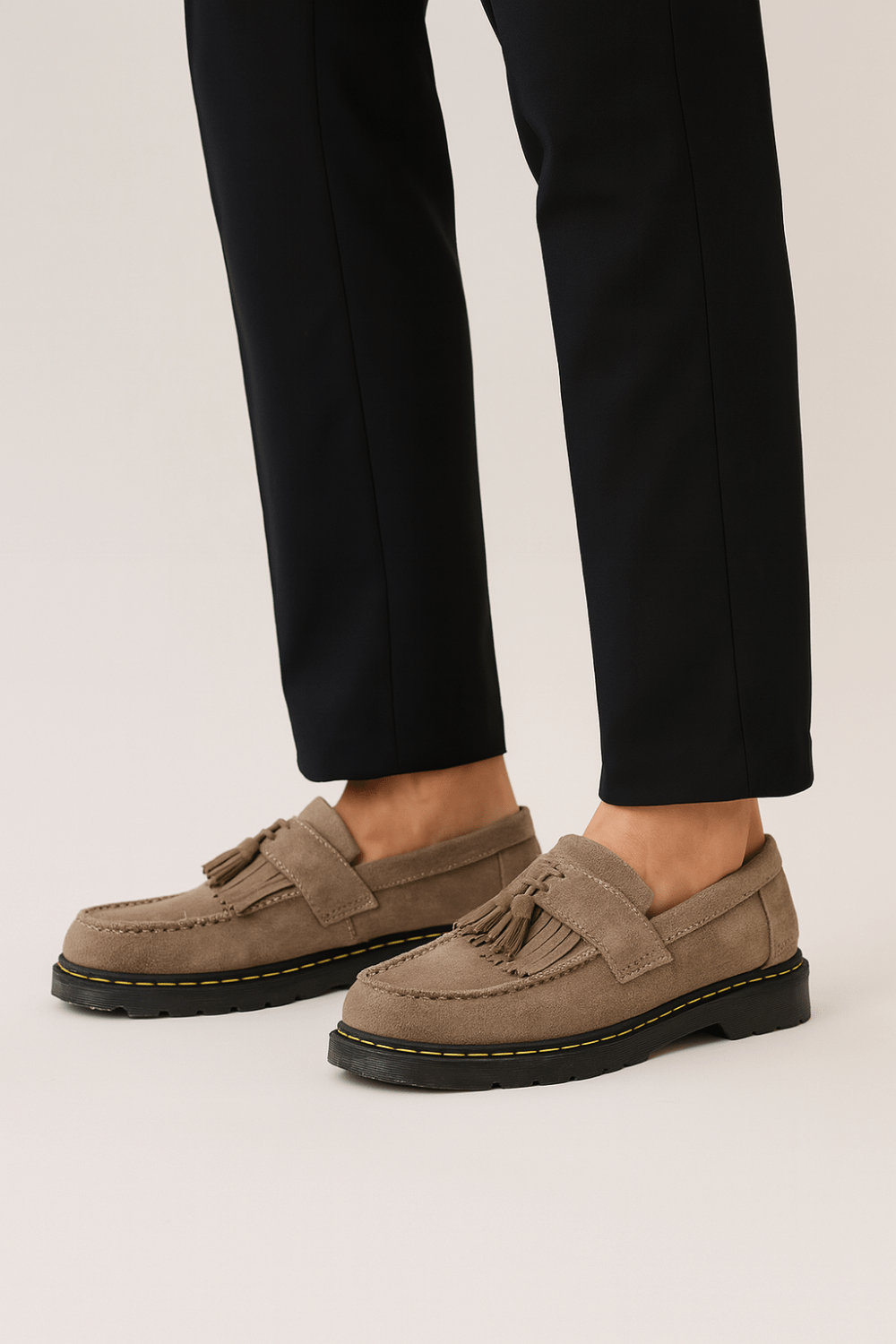 Heritage Elegance Suede Loafer with Tassels