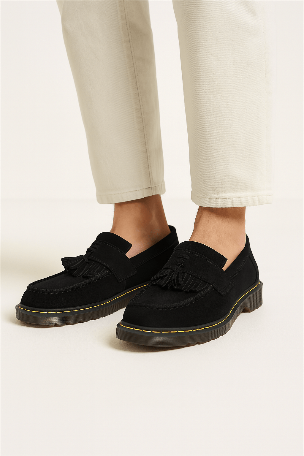 Heritage Elegance Suede Loafer with Tassels