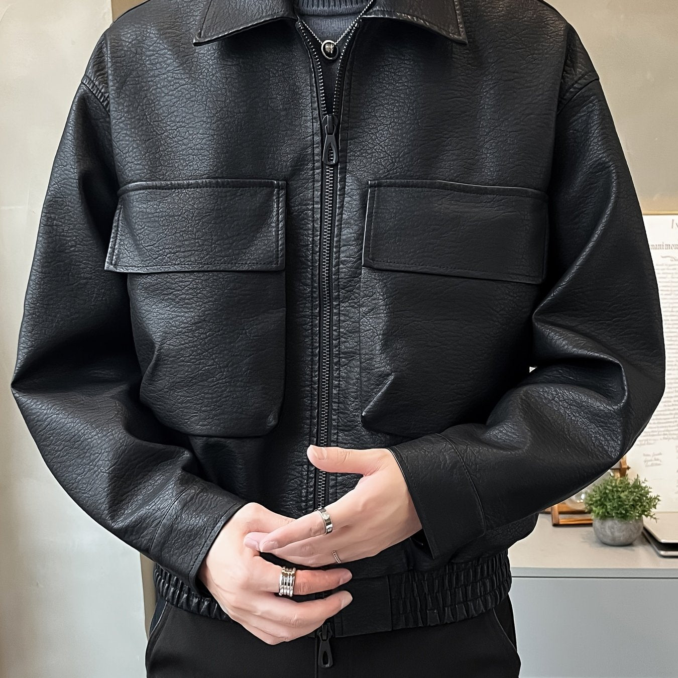 Saint Soul Men's Faux Leather Jacket