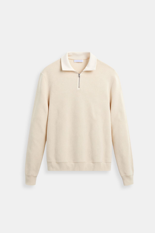 Averyton Classic Knitted Wool Zip Sweater