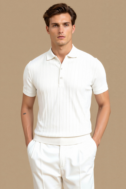 A Verry Nice Aesthetic Old Money Title That Sounds Really Professional En Fits In To The Store Saint Soul Polo with Vertical Stripe and Chic Appearance
