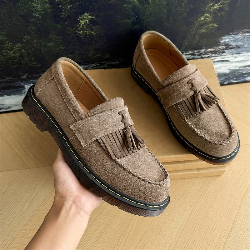 Heritage Elegance Suede Loafer with Tassels