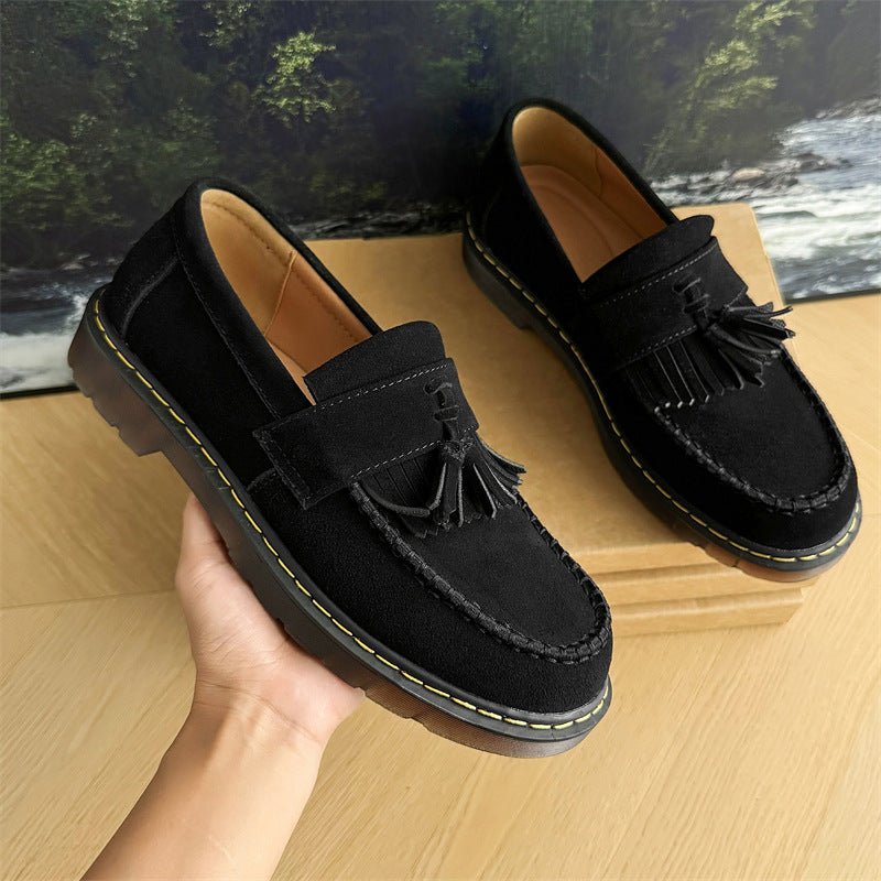 Heritage Elegance Suede Loafer with Tassels