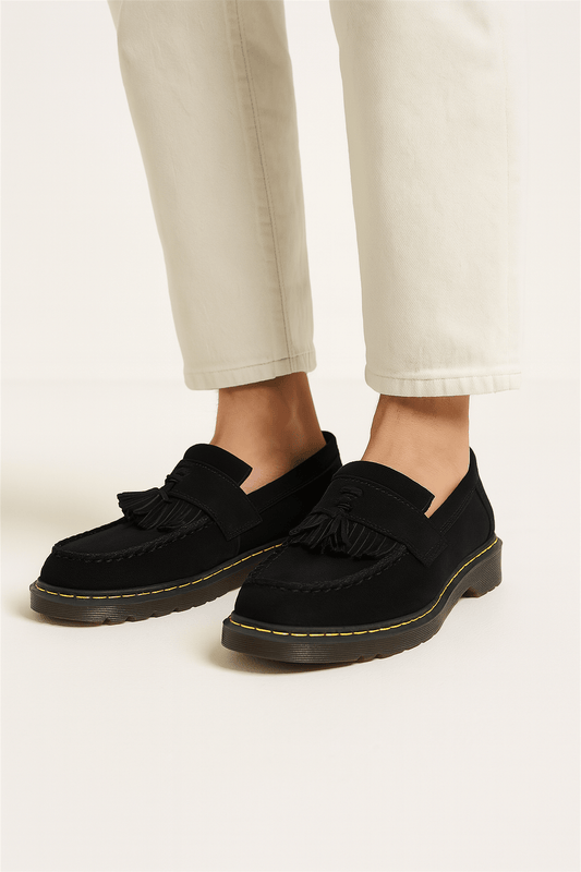 Heritage Elegance Suede Loafer with Tassels