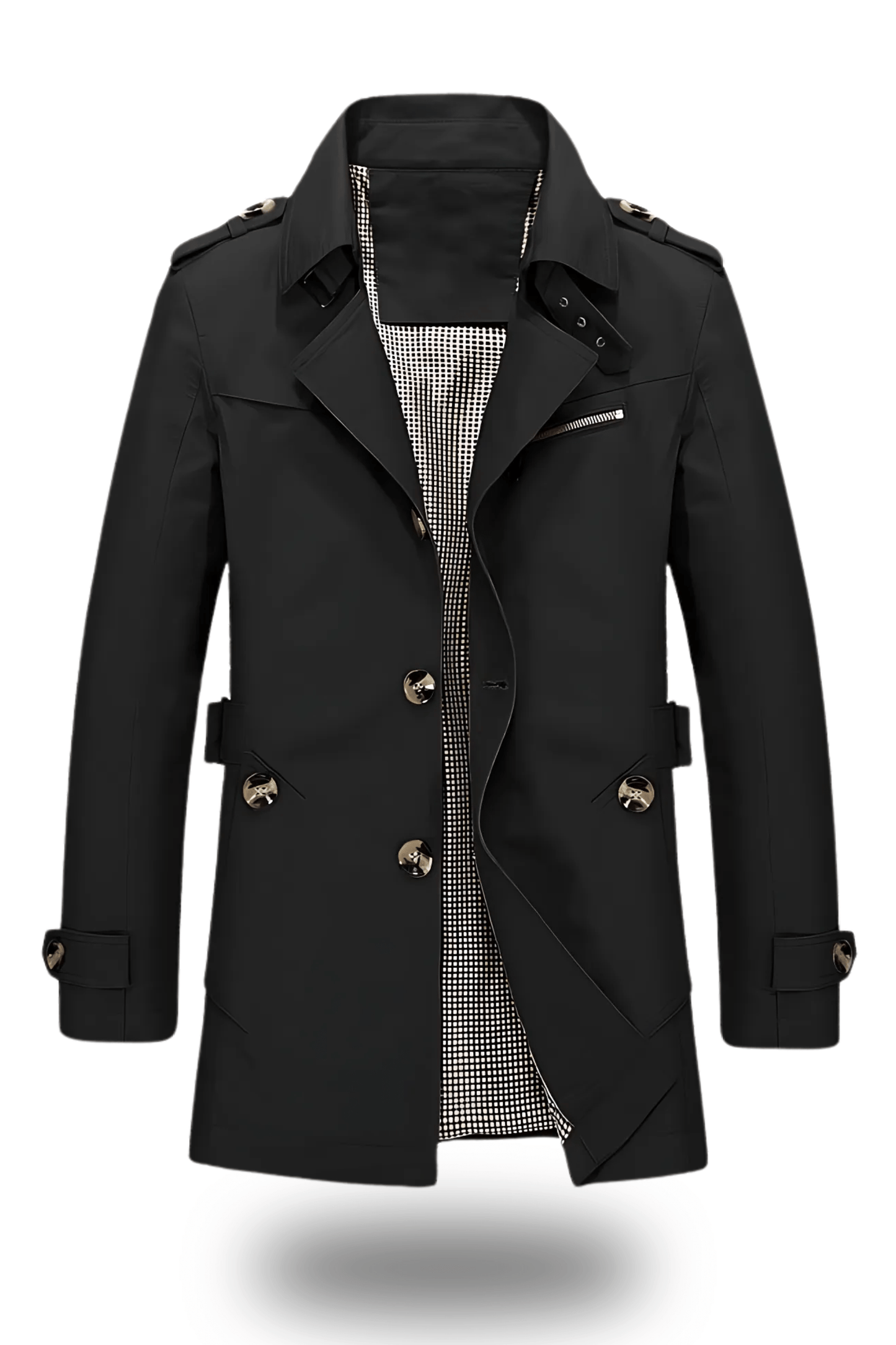 Heritage Elegance Trench Coat with Folded Collar