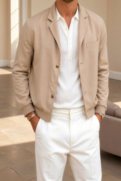 Avery & Co. Casual versatile suit jacket with lapel collar