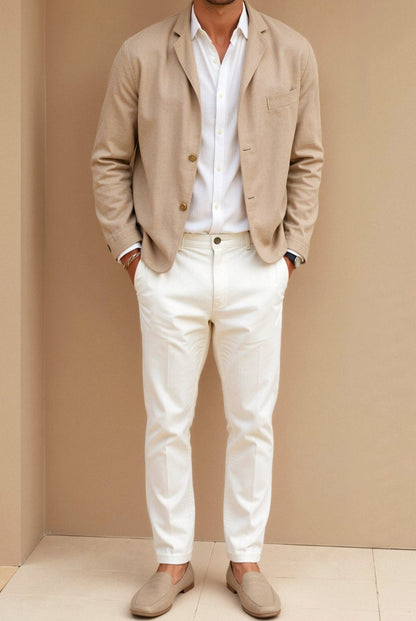 Avery & Co. Casual versatile suit jacket with lapel collar